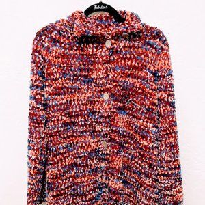 Andrew Marc Cozy Red Blue Coat Jacket NWT Size M